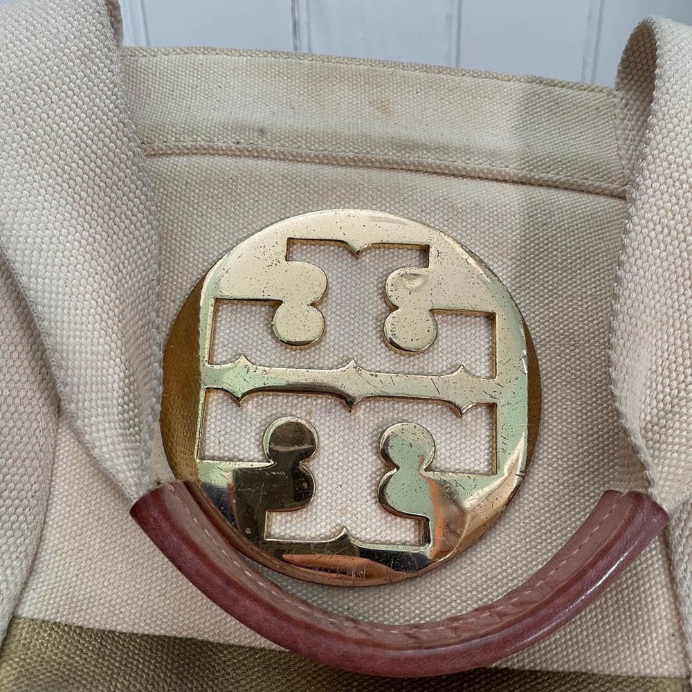 Tory Burch Metallic Gold Dipped Tote - image 2